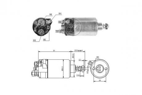 Тягове реле, стартер ERA ZM525