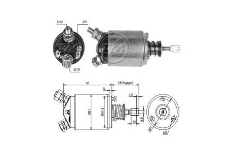 Тягове реле, стартер ERA ZM533