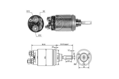 Тягове реле, стартер ERA ZM541