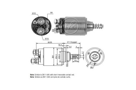 Втягивающее реле стартера ERA ZM545