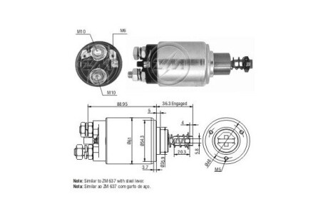 Втягуюче реле стартера ERA ZM547