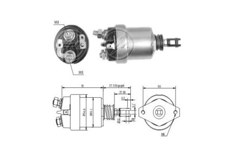 Тяговое реле, стартер ERA ZM567