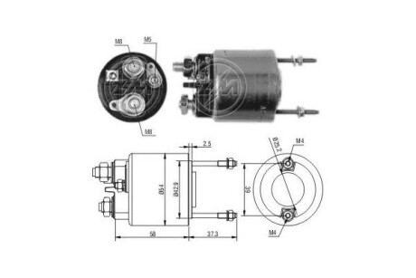 Тягове реле, стартер ERA ZM596