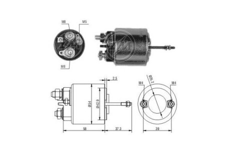 Тягове реле, стартер ERA ZM598