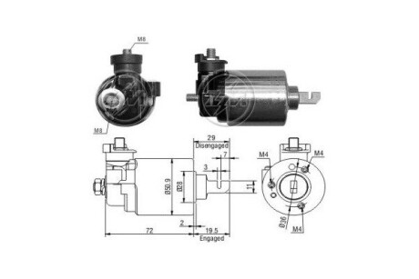 Тяговое реле, стартер ERA ZM605