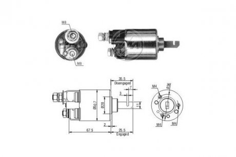 Тягове реле, стартер ERA ZM606