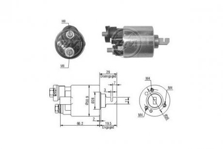 Тягове реле, стартер ERA ZM608