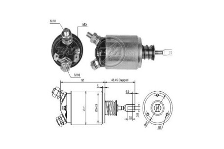 Тягове реле, стартер ERA ZM633