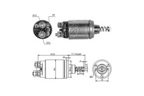 Тяговое реле, стартер ERA ZM642