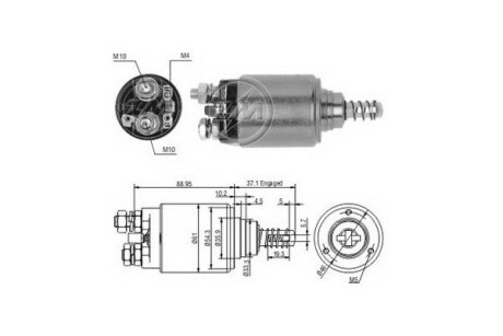 Тяговое реле, стартер ERA ZM647