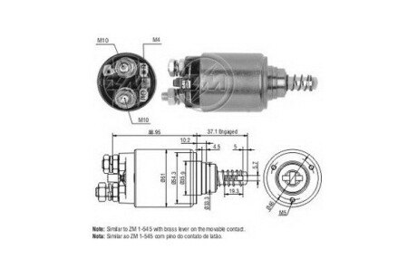 Реле стартера, що втягує ERA ZM649