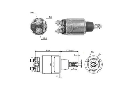 Тягове реле, стартер ERA ZM6640