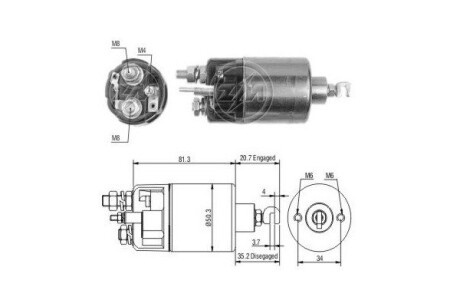 Тягове реле, стартер ERA ZM664