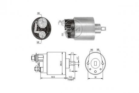 Тягове реле, стартер ERA ZM712