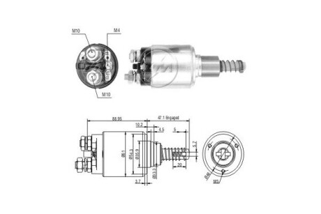 Тяговое реле, стартер ERA ZM732