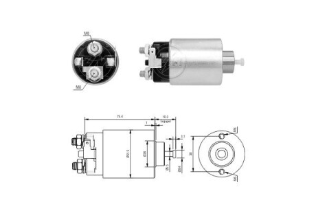 Тяговое реле, стартер ERA ZM7698