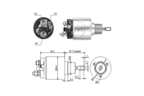 Втягивающее реле стартера ERA ZM778