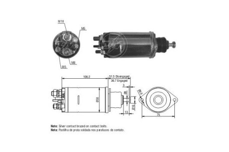 Тягове реле, стартер ERA ZM811