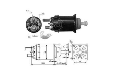 Тягове реле, стартер ERA ZM835