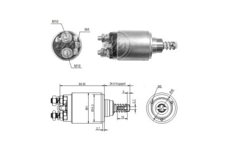 Тягове реле, стартер ERA ZM8640