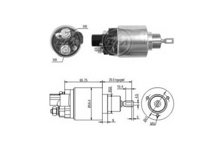 Реле стартера, що втягує ERA ZM978