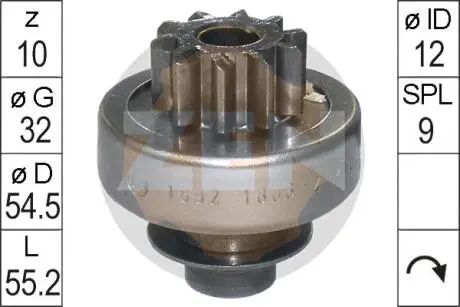 Привод с механизмом свободного хода, стартер ERA ZN1692