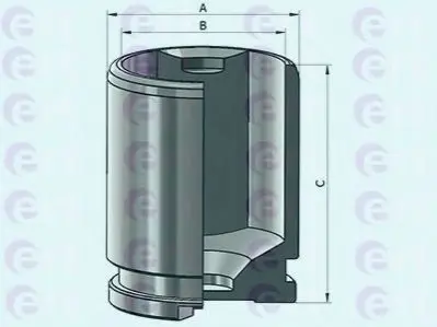 Поршень, корпус скобы тормоза ERT 151175-C
