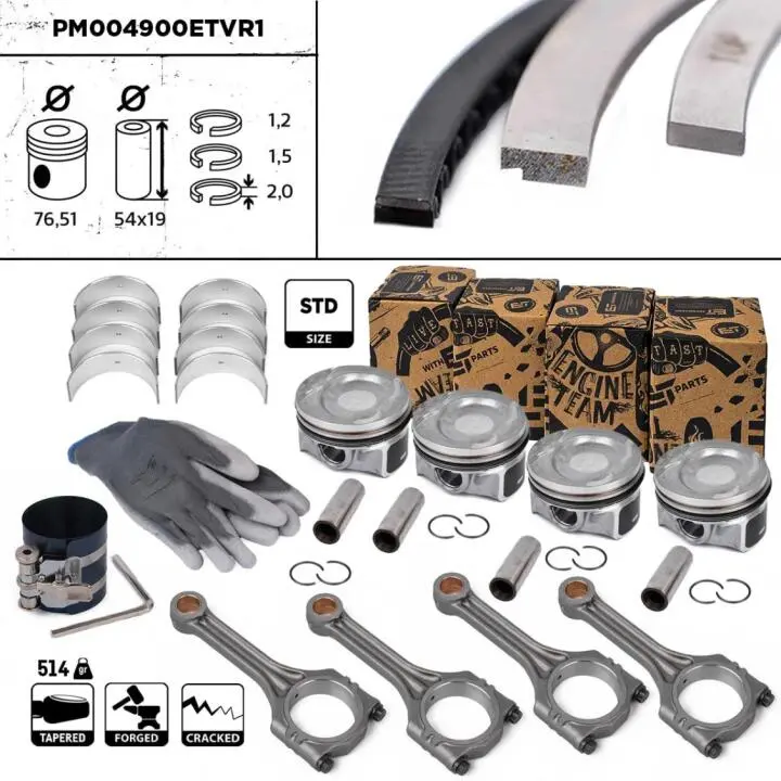 Фото 1 - Поршень vw golf v/ passat/ tiguan 1.4 tsi 06- (76.51mm/std) ET ENGINETEAM PM004900ETVR1 Поршень vw golf v/ passat/ tiguan 1.4 tsi 06- (76.51mm/std) ET ENGINETEAM PM004900ETVR1 (фото 1)