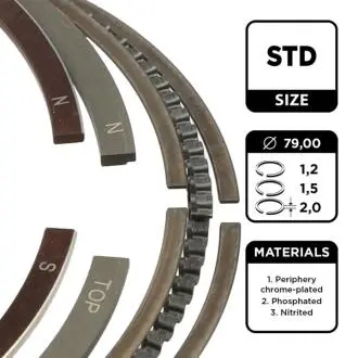 Комплект поршневых колец ET ENGINETEAM R1002100