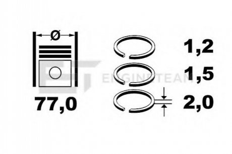 Комплект поршневих кілець ET ENGINETEAM R1009650