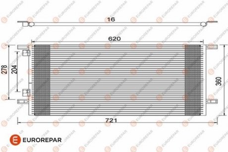 Радиатор кондиционера EUROREPAR 1609634580 (фото 1)