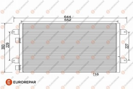 Радиатор кондиционера EUROREPAR 1609637380