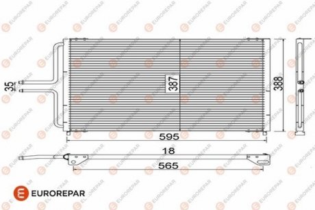 Радиатор кондиционера EUROREPAR 1609638080 (фото 1)