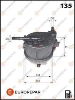 Топливный фильтр EUROREPAR 1609692180
