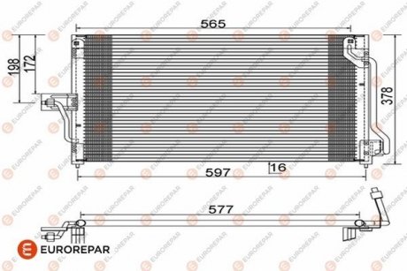 Радиатор кондиционера EUROREPAR 1610159080