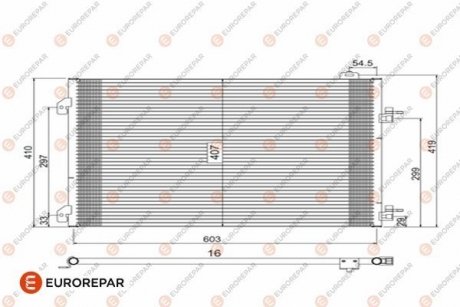 Радиатор кондиционера EUROREPAR 1610159180 (фото 1)