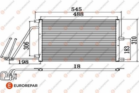 Радиатор кондиционера EUROREPAR 1610159280