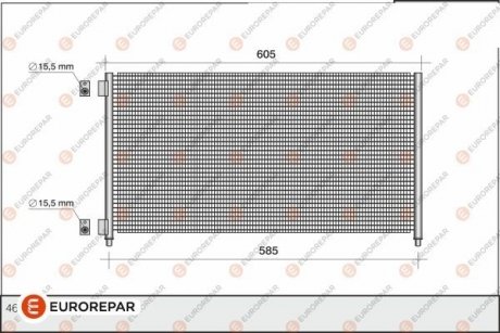 Радиатор кондиционера EUROREPAR 1610159780 (фото 1)