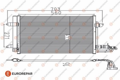 Радиатор кондиционера EUROREPAR 1610160080 (фото 1)