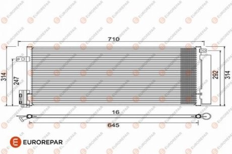 Радиатор кондиционера EUROREPAR 1610160280 (фото 1)