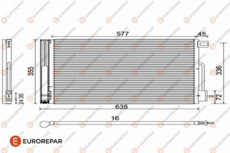 Радиатор кондиционера EUROREPAR 1610161480 (фото 1)