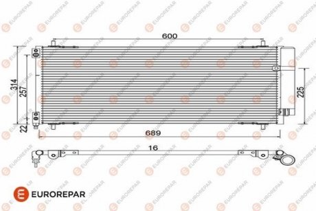 Радиатор кондиционера EUROREPAR 1610161580