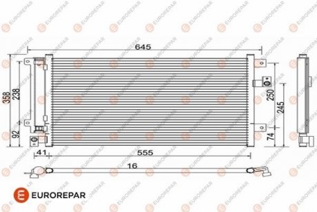 Радиатор кондиционера EUROREPAR 1610162480 (фото 1)