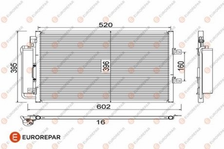 Радиатор кондиционера EUROREPAR 1610163080