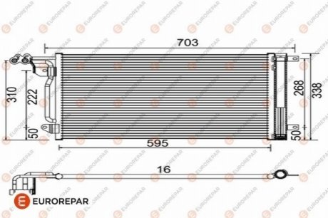 Радиатор кондиционера EUROREPAR 1618099680 (фото 1)