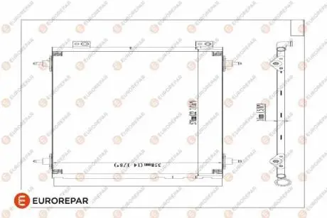 Радіатор кондиціонера EUROREPAR 1618100480