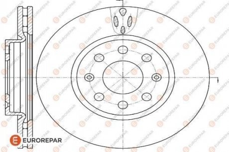 Тормозные диски EUROREPAR 1618866180 (фото 1)