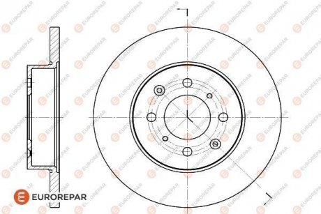 Тормозные диски EUROREPAR 1618881480 (фото 1)