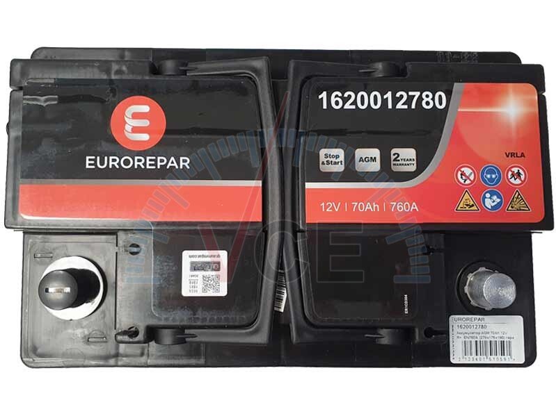 Starterbatterie Eurorepar Star-Stop EFB 12V 70AH 720A(EN) R+