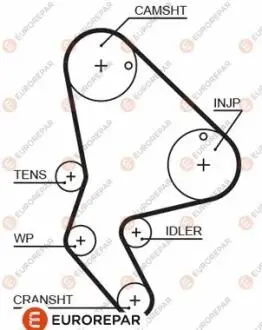 Ремень ГРМ EUROREPAR 1633127580